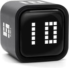 Rotating Productivity Timer 5, 10, 30, 60 Minutes Preset, Desk Cube w/Gravity Sensor for ADHD, Mute Functions, Ideal for Work, Study, Kitchen, Back to School (Black)