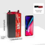 700W Pure Sine Wave Inverter 12V DC to 120V AC – 1400W Peak, Power Inverter with 2 AC Outlets + Dual 3.4A USB Ports, Display, Auto Recovery & 6 Protections for RV, Truck, Camping, Home Backup