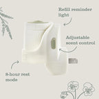 MRS. MEYER'S Clean Day Premium Scented Oil Diffuser, Wall Plug in Air Freshener, Aromatherapeutic Home Scent Device, Automatic Shut-Off and Adjustable Scent Control, Refills Sold Separately