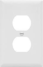 ENERLITES Mid-Size Duplex Receptacle Outlet Wall Plate, Electrical Outlet Covers Plates, Midway Size 1-Gang 4.88" x 3.11", Polycarbonate Thermoplastic, UL Listed, 8821M-W-10PCS, White (10 Pack)