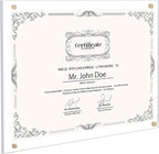 Kalami 11x14 Acrylic Wall Mount Picture Frame Self Adhesive, No Drill Holes Floating Frameless Clear Photo Frame for Diploma Certificate Degree Document Display Gallery Wall-Full Frame is 12x15