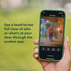 ecobee Home Security Bundle with Smart Doorbell Camera (Wired), SmartSensor for Doors and Windows, and SmartCamera with Voice Control.