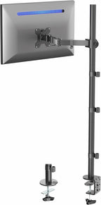 VIVO Extra Tall Single Monitor Desk Mount, 39 inch Pole VESA Stand for 13 to 32 inch Screens and up to 38 inch Ultrawides, Holds 22 lbs, Black, STAND-V011