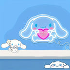 THIIXDAI Cinnamoroll Neon Sign for Room Decor, USB Powered LED Lights with Dimmable, Japanese Cartoon Dog Neon Signs, Cute Night Light Gifts for Children (15.7"L x 9"W)