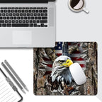 American Flag Eagle rip Oak camo (2) Square Mouse pad, Texture, Waterproof, Anti Slip Rubber Base, Computer Mouse pad, Laptop Mouse pad
