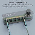 Cubilux Bidirectional 3.5mm Audio Switcher (1-in to 4-Out / 4-in to 1-Out), Stereo 1/8” Aux Selector Box for Speaker Headphones/Earphones, Audio Switch for Laptop Computer Smartphone Tablet