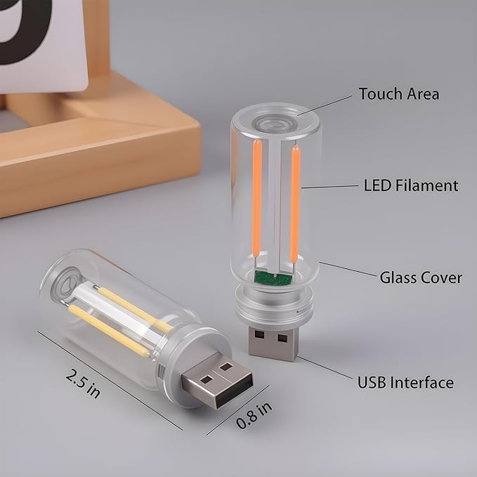 USB Ambient Light, RGB LED USB Light for Car, Laptop and Desk – VISB (Violet)