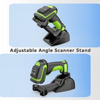 Alacrity Wireless Charging 1D 2D Barcode Scanner, UHF RFID Tags Reader, 2.4Ghz Wireless Bluetooth Wired 3 in 1 Connectivity, for Retail, Logistics, Manufacturing