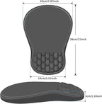 YIWEI Ergonomic Mouse Pad with Wrist Rest - Comfortable Office Mousepad with Memory Foam Wrist Support for Carpal Tunnel Relief, Mouse Pads with Non-Slip Base for Gaming and Home (Dark Gray)