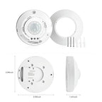 RAYZEEK DC 12/24V 10A Low Voltage Ceiling Sensor Pir Occupancy Motion Detector,360 Motion Sensor,8-12M High Sensitive Ceiling Motion Sensor Switch, Commercial/Industrial Grade, White