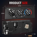 Front Climate Control Module 599-5511 Heavy Duty AC Control Panel Compatible with 2002-2006 Kenworth W900 T800 T600A C500 T300