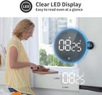 VOCOO Digital Kitchen Timer - Magnetic Countdown Countup Timer with Large LED Display Volume Adjustable, Easy for Cooking and for Seniors and Kids to Use (Space Grey)