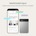 Plaud Note Pro AI Voice Recorder, Transcribe & Summarize with AI, App Control, Note Taker for Meetings & Calls, Supports 112 Languages, Ultra-Slim w/InstantView Display, Case Included, Silver