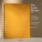 Anecdote 2026 Planner (8.5" x 10") Daily Planner Weekly Monthly Planner - 52 Weeks w/Library Buckram Cover, Brass Spiral - A4 Size Bleed-Resistant Paper – Mustard