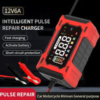 6-Amp 12V Smart Car Battery Charger, Battery Maintainer Trickle Charger with Desulfator, Pulse Repair & Overcharge Protection - for Car Lawn Mower Marine Lead-Acid Batteries (Green)