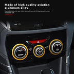 Auovo AC Climate Control Knob Outer Ring Covers Accessories for Subaru Crosstrek 2018-2022 2023 / Impreza 2017-2023 / Forester 2019-2024 Interior Air Condition Switch Control Trim (Gold)