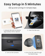 REOLINK 4K 4G LTE Cellular Security Camera, 8MP No WiFi Solar Powered, Pan Tilt 360° with Smart Detection, Color Night Vision, Local Storage, SIM+32GB SD Card Included, Go PT Ultra-Grey+Solar Panel 2