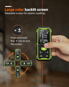 Tadeto Dual Laser Measuring Tool, 393FT/120M Bilateral Laser Measurement Tool Backlit LCD Display, Rechargeable Laser Measure with Ft/in/M Multiple Units Length/Area/Volume/Angle