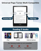 DATAFY [Case-Friendly] Remote Control Page Turner Ring for Kindle Paperwhite Oasis Scribe Kobo eReaders, Camera Camcorder Remote Controls, Page Turner Clicker for ipad iPhone Tablets with Storage Bag