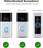Video Screwdriver Bit Set for Battery and Wifi Access - Fits All Video Doorbell Models (Blue)