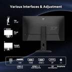 KTC 27 Inch Gaming Monitor 240Hz, FHD 1080p Fast IPS Computer Monitor with Adaptive Sync, HDR, Height Pivot Tilt Adjustable, Vesa Mount, HDMI/DP/USB, H27F7