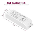 EMITEVER Triac Dimmable Driver,2 Packs 60W Power Supply,AC 120V to DC 24V Transformer,Compatible with Lutron and Leviton Dimmers,for LED Lighting,Class 2,ETL Certified
