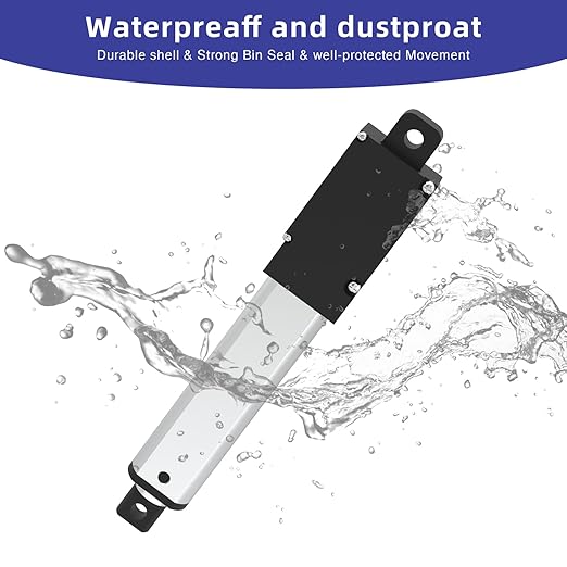 0.5 Inch 9lbs Mini Stroke 12V Electric Linear Actuator 0.6"/sec Linear Motion Actuator with Brackets for Cabinets, Robotics, Home Automation, Window Opener(40N, 10mm)