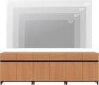 WAMPAT Modern TV Stand for TVs up to 110 inch, 3 in 1 Wood Entertainment Center TV Console Table with Adjustable Shelves and Metal Base for Living Room,Bedroom, Mocha
