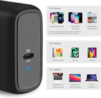 Amazon Basics 65W One-Port GaN USB-C Wall Charger with Power Delivery PD, Foldable Plug, for Laptops, Tablets & Phones, Black