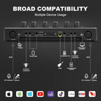 Podcast Equipment Bundle for 2, Audio Interface with Condenser Microphone, Voice Change, DJ Mixer for Streaming, Podcast Recording COMMANDER M100 3rd