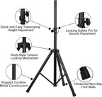 Howonder Heavy Duty Speaker Stand, PA Speaker Stand,Speaker Tripod Stand, Adjustable Height from 44 to 72 Inches，Hold up to 150lbs, HD-300 (2 Packs Black)