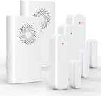 Wireless Door Sensor Chime, Door Open Alarm When Entry Business/Office/Store (500ft Range 51 Ringer Adjustable Volume) Home Alert Bell for Kid/Toddler Safety,2 Receivers +3 Sensors