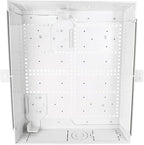 DataComm Electronics 45-8011-1P Multi-Functional Recessed Media Box with Integrated Duplex Power Receptacle For Seamless Home & Office Connectivity Solutions, In Wall Box, Hides TV Outlet & Cables