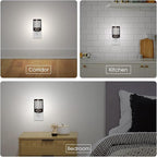 DORESshop LED Plug in Night Light [2 Pack], Night Lights Plug Into Wall, Dusk to Dawn Sensor Night Light, Decorative Night Lights, Adjustable Brightness for Bedroom, Hallway, Stairway, Daylight White