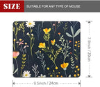 Dreamy Floral Pattern Square Mouse pad, Texture, Waterproof, Anti Slip Rubber Base, Computer Mouse pad, Laptop Mouse pad