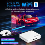 Android 14.0 TV Box 2025, LEFFOT H313 4K Ultra HD Streaming Device for TV with BT 5.4, 2GB RAM + 16GB ROM, Smart TV Box with Voice Remote, USB 3.0, HDR 10, 2.4G & 5G WiFi 6