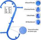 Body Back Buddy Elite Trigger Point Massage Tool, Neck and Back Massager Handheld, Manual Self Massager, Massage Cane, Muscle Knot Remover with Instructions, 2-Pack Bundle (Blue)