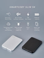 CIO Qi2 Magsafe Charger, 5000mAh Ultra-Slim Magnetic Wireless Charger iPhone, Magsafe Battery Pack, 15W Wireless + 20W USB-C PD iPhone Magnetic Fast SMARTCOBY Slim 5K (Black, Safety Model)