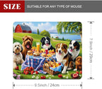 Dog Party Square Mouse pad, Texture, Waterproof, Anti Slip Rubber Base, Computer Mouse pad, Laptop Mouse pad