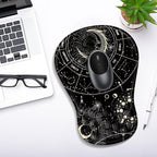 YIWEI Ergonomic Mouse Pad with Wrist Rest - Comfortable Office Mousepad with Memory Foam Wrist Support for Carpal Tunnel Relief, Mouse Pads with Non-Slip Base for Gaming and Home (Constellation)