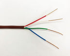 EASTWIRE 18/4 500ft Thermostat Wire, Solid Copper Wire, 18 Gauge Conductor, ETL Listed CL2 Power Limited Circuit Cable for Indoor/Outdoor Low Voltage Applications Use,Brown