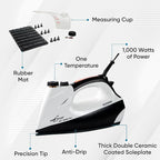 Eurosteam Next Generation Iron - Powerful Steam with Built-in Boiler - No Temperature Setting for All Fabrics - Experience Professional-Quality Ironing to cut your time in half.