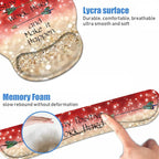 Keyboard Wrist Rest + Mouse Pad Wrist Support Set with Coasters, Stay Positive Work Hard and Make It Happen Inspirational Quote Wrist Mouse Pad with Non-Slip PU Base for Home Office Working Studying
