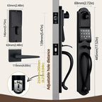 HISAFE (Left Hand) Keyless Entry Door Lock with Handle Sets, Electronic Smart Exterior Door Handleset with Keypad