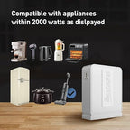 BESTRANS 2000W Step Up Transformer 110v to 220v Converter, Heavy Duty Voltage Converter 110v-120v to 220v-240v with Dual Outlets, Overload Protection & Ultra-Quiet for Home Appliances, Pearl White