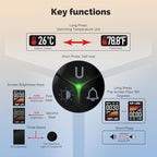 MOES 4-in-1 Carbon Monoxide & Gas Detectors Plug in, with Real-Time Temperature & Humidity Display, Alarm for Natural Gas