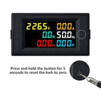 KETOTEK Digital Ammeter Voltage Meter AC 40-300V 100A Power Energy Panel Meter LCD Display Voltmeter Multimeter Volt Amp Watt Monitor with Current Transformer CT