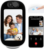 Indoor Security Camera with 4" Screen, 4MP Baby/Elderly Monitor with AI Conversation & Two-Way Video, Baby Crying, Human and Pet Detection, 355°Pan, 5G/2.4G WiFi, Motion Tracking, Smart Home Camera