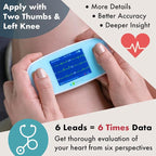 EMAY 6L Portable ECG Monitor | Record ECG and Heart Rate in 6 Channels | Compatible with Smartphone and PC | No Subscription Required
