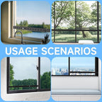 ZhouDaShu Adjustable Window Security Bars, Window Bars Security Inside Vertical, Window Bar Lock Prevent Burglary, Window Safety Bars for Children, Window Stick Extend from 16.3-29.3 in(Black -2 pcs)
